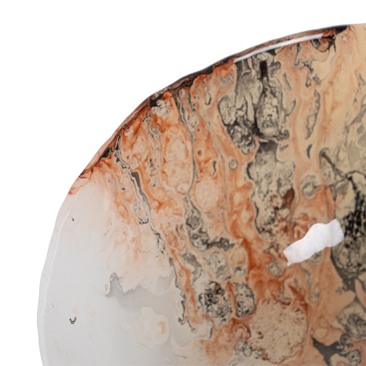 Centrotavola Salmone Cristallo 28 x 28 x 12 cm